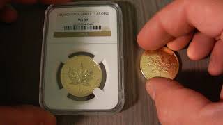 Fake 1 oz Gold Maple in Fake NGC Holder Counterfeiters Upgrade [upl. by Neisa]