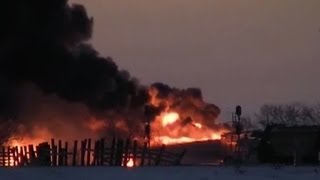 North Dakota train derailment causes toxic explosions [upl. by Atcliffe]