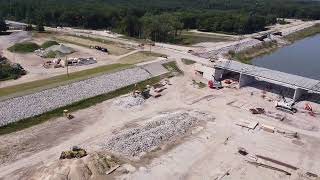 Drone Views of M30 Bridge Work and Road Closure at Edenville MI 7272024 Still a long way to go [upl. by Akissej837]