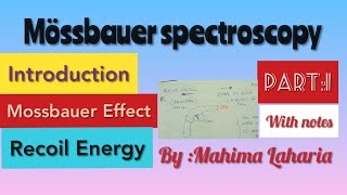 Mossbauer spectroscopyMossbauer effect Recoil Energy [upl. by Hyland]