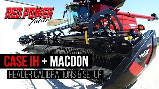 MacDon Header Calibrations and Setup with Case IH Combine  Red Power Team Combine Tips [upl. by Itirp981]