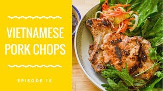 Vietnamese grilled pork chop with broken rice  Com tam suon nuong  Helens Recipes [upl. by Nonnek]