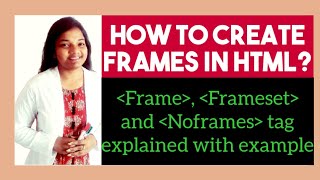 Frames in HTML in Hindi with examples  Frame tag Frameset tag Noframes tag explained with code [upl. by Zetta]