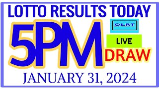 Lotto Results Today 5pm DRAW January 31 2024 swertres results [upl. by Adamson]