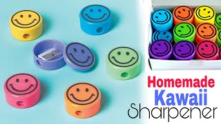 How to make kawaii Sharpener with paper Homemade Sharpener decoration idea Paper craftsEasy craft [upl. by Yelhak]