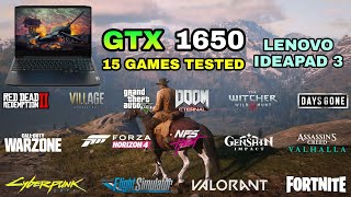 GTX 1650 Laptop  Ryzen 5 4600H  Test in 15 Games in 2021  Lenovo IdeaPad Gaming 3 [upl. by Royd208]