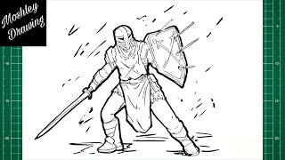 How to Draw a Knight in Battle [upl. by Fadas]