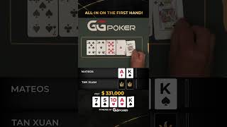 ALLIN on the First Hand 🤑 tritonpoker poker shorts [upl. by Lathrop]