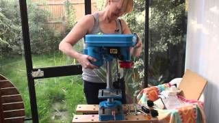 Silverline 350W drill press unboxing and setup [upl. by Yeaton]