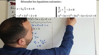 Maths tronc commun équation avec changement de variablepréparation devoir N1 [upl. by Solracnauj]