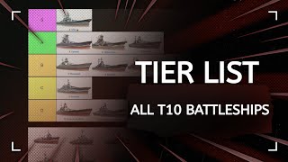 WOWS ALL T10 Battleships Ranked  Tier List [upl. by Anirahc]