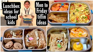 5 Easy Tiffin ideas for School kids🚸 5Lunchboxes recipes for school [upl. by Eanwahs]