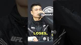 Zhang Mingyang gives his team props for where he is in his MMA career today UFC298 [upl. by Joyce]