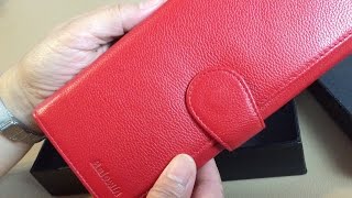 Unboxing Halowin Womens RFID Blocking Trifold Leather Wallet [upl. by Otrebliw]