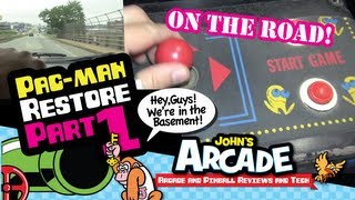 Midway Pacman Cabaret Mini arcade game restore  PART 1  On the road [upl. by Dragelin]