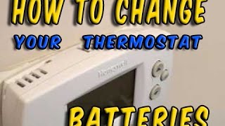 how to change batteries in a thermostat [upl. by Gow]