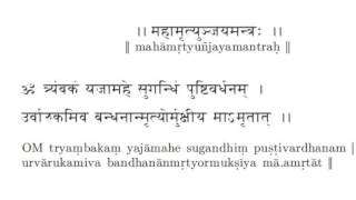 Mahamrityunjaya Mantra japa version ashram morning chanting [upl. by Eixid]