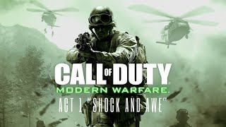 Call Of Duty 4 Modern Warfare 2007  Act I quotShock and Awequot No Commentary [upl. by Alinoel]