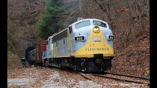 Amazing Chase of Clinchfield 800 on Lhoist America trackage SARM Excursion [upl. by Crissie]