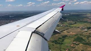 Wizz Air landing to Debrecen Airport from Tel Aviv [upl. by Acinor985]