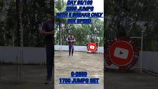 Day 85100 5300 Jumps with 5 Breaks only 100daysjumpropechallenge motivation discipline cardio [upl. by Ahsakal]