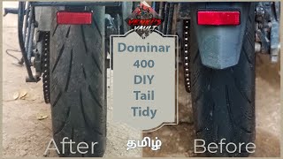 Dominar Tail Tidy  How to Remove Mud Flap in Dominar  Do it yourself  Before amp After  tailtidy [upl. by Kit560]