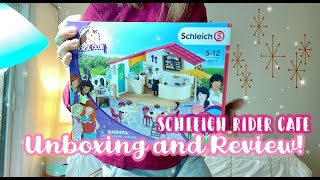 SCHLEICH RIDER CAFE UNBOXING and REVIEW [upl. by Hoisch]