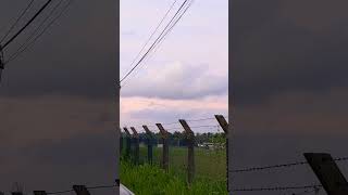 Flight Landing Beautiful sky‎ evening flight landing katunayake airport [upl. by Ellinehc]