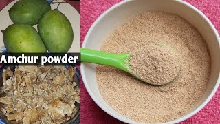 Amchur powder recipe  Homemade amchoor powder recipe  Dried raw Mango powder [upl. by Ainatit]