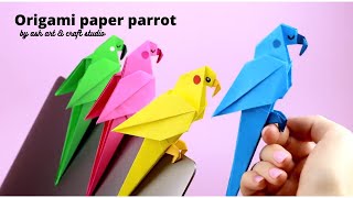 origami paper parrothow to make paper bird or parrot [upl. by Arrad376]