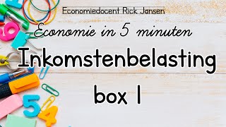 Economie in 5 minuten  De belasting in box 1 werk en woning EXAMENTRAINING [upl. by Teeniv]