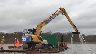 56000 tonnes of mud begins to be moved from Norfolk Broads as part of £4m restoration project [upl. by Akiner]