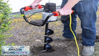 XtremepowerUS 1500W Post Hole Digger Earth Auger Hole Digger Electric Auger Digging Review [upl. by Eemyaj]