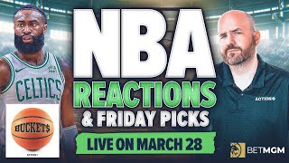 Are Boston Celtics LateGame Issues REAL NBA Reactions amp Friday NBA Picks 329  Buckets [upl. by Arinaid515]