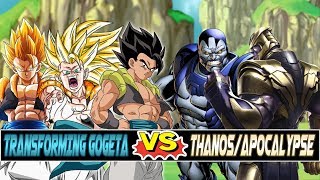 MUGEN  Gogeta BaseSSJSSJ2SSJ3 vs ThanosApocalypse  Dragon Ball Z vs XMen [upl. by Geraint]