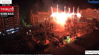 2ª Mascleta Nocturna  FALLAS 2018  VALENCIA EN DIRECTO  PLAZA AYUNTAMIENTO  by WOLKAMCOM [upl. by Bunting]