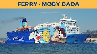 Departure of ferry MOBY DADA Olbia Tirrenia [upl. by Artemisa]