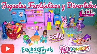 Muñecas Enchantimals y Polly Pocket se divierten con amigas  Juguetes Fantásticos y Divertidos [upl. by Eentirb854]