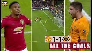 Neves WONDERGOAL Wolves 11 Manchester United Martial Neves  All The Goals [upl. by Ecirahc]