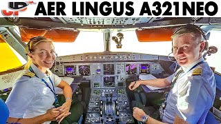 Aer Lingus A321NEO Married Pilots cockpit flight to New York [upl. by Frank]