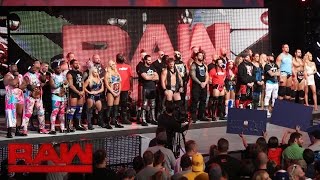 Stephanie McMahon and Mick Foley announce the WWE Universal Championship Raw July 25 2016 [upl. by Tenom]