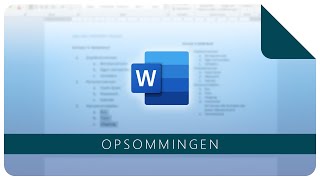 Automatische nummering  Microsoft Word [upl. by Eoz537]