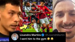 WORLD REACT TO LISANDRO MARTINEZ COMMENT ON ADAMA TRAORE “SENT HIM BACK TO GYM” [upl. by Alah]