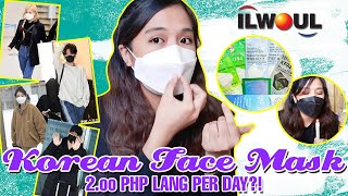 AFFORDABLE KOREAN FACE MASK ILWOUL KF94 REVIEW SHOPEE  PHILIPPINES [upl. by Yelbmik]