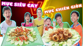 Cuộc Thi Nấu Ăn  Mực Nướng Siêu Cay vs Mực Chiên Giòn trangandvinhtv [upl. by Einttirb]