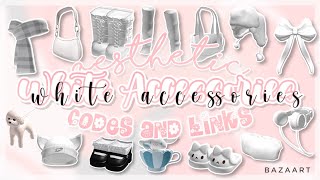 Aesthetic White Accessories Codes amp Links  Roblox Bloxburg Berry Avenue Brookhaven [upl. by Trixie]