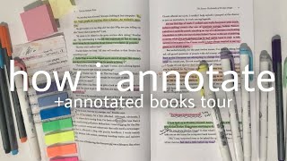 HOW I ANNOTATE MY BOOKS  supplies methods beginner to advanced my annotating journey book tour [upl. by Annij724]