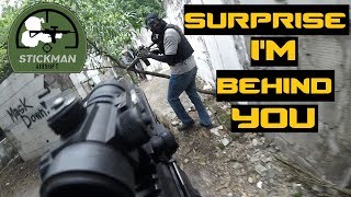 SURPRISING THE ENEMY FROM BEHIND  Sitting Ducks Libis  Airsoft Philippines [upl. by Ianthe]