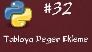 Python3 Dersleri 32  Sqlite Veritabanı  Tabloya değer ekleme [upl. by Mart]