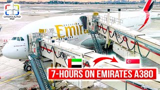 TRIP REPORT  Emirates A380 Top Experience  Dubai to Singapore  Emirates Airbus A380 [upl. by Ogait]